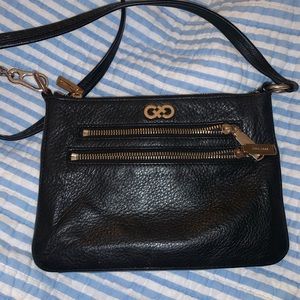 Cole Haan black leather crossbody purse